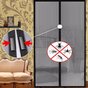 Rideau anti-mouches &agrave; fermeture magn&eacute;tique Rideau anti-insectes contre les moustiques et les mouches Moustiquaire de porte - Noir 100x210cm
