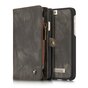 Caseme cuir fendu compatible avec iPhone 6 Plus 6s Plus Wallet Bookcase Case Wallet - Gris