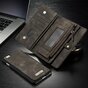Caseme cuir fendu compatible avec iPhone 6 Plus 6s Plus Wallet Bookcase Case Wallet - Gris