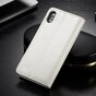 Caseme &Eacute;tui portefeuille en simili cuir avec porte-cartes &eacute;tui compatible avec iPhone X XS - blanc