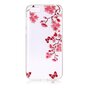 Coque TPU iPhone 7 8 SE 2020 SE 2022 Blossom - Transparent Rose Rouge