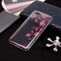 Coque en TPU Blossom compatible avec iPhone 7 8 SE 2020 SE 2022 - Transparent Rose Rouge