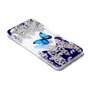 Coque TPU iPhone X XS Transparent - Bleu Blanc