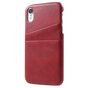 Coque iPhone XR Portefeuille Portefeuille en Cuir - Cartes Rouges