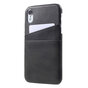 Duo Cardslot Wallet Portefeuille &eacute;tui compatible avec iPhone XR - Cartes noires
