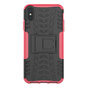 Coque profil de pneu TPU Polycarbonate la coque compatible avec iPhone XS Max - Noir Rose Protection