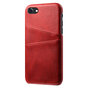 Coque iPhone 7 8 SE 2020 SE 2022 Portefeuille Portefeuille en Cuir - Protection Rouge