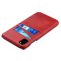 Duo Cardslot Wallet Portefeuille la coque compatible avec iPhone 11 Pro Max - Protection Rouge