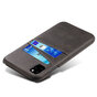Duo Cardslot Wallet Portefeuille la coque compatible avec iPhone 11 - Protection Noire