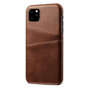 &Eacute;tui portefeuille en cuir pour iPhone 11 - Protection marron