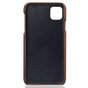 Duo Cardslot Wallet Portefeuille la coque compatible avec iPhone 11 - Protection Marron