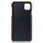 Duo Cardslot Wallet Portefeuille la coque compatible avec iPhone 11 Pro - Protection Marron