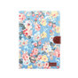 Cover Case Flowerprint Motif de tissu de fleur en cuir artificiel iPad 10.2 pouces - Bleu