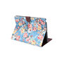 Cover Case Flowerprint Motif de tissu de fleur en cuir artificiel iPad 10.2 pouces - Bleu