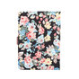 Housse Etui Flowerprint Motif De Tissu De Fleur En Cuir Artificiel iPad 10.2 Pouces - Noir