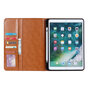 Etui Portefeuille Avec Porte-Stylo En Cuir Artificiel Pour iPad 10.2 Pouces - Marron