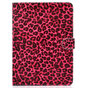 &Eacute;tui portefeuille portefeuille imprim&eacute; l&eacute;opard rouge compatible avec iPad 10,2 pouces, &agrave; l&#039;iPad Pro 10,5 et &agrave; l&#039;iPad Air 3 10,5 pouces - Noir Rouge Rose