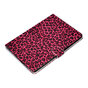 &Eacute;tui portefeuille portefeuille imprim&eacute; l&eacute;opard rouge compatible avec iPad 10,2 pouces, &agrave; l&#039;iPad Pro 10,5 et &agrave; l&#039;iPad Air 3 10,5 pouces - Noir Rouge Rose
