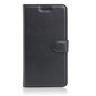 &Eacute;tui portefeuille portefeuille avec structure litchi standard compatible avec iPhone 7 Plus 8 Plus - Noir