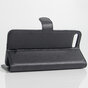 &Eacute;tui portefeuille portefeuille avec structure litchi standard compatible avec iPhone 7 Plus 8 Plus - Noir