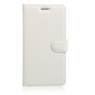&Eacute;tui portefeuille portefeuille avec support en simili cuir structure litchi compatible avec iPhone 7 Plus 8 Plus - Blanc