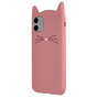 Chat Mignon compatible avec iPhone 11 Coque en Silicone 3D - Protection Rose