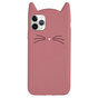 Chat Mignon compatible avec iPhone 11 Pro Max Coque en Silicone 3D - Protection Rose