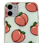 Coque TPU Peaches compatible avec iPhone 11 - Transparent Rose Flexible