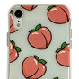 Coque en TPU Peaches compatible avec iPhone XR - Transparent Rose Flexible