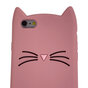 Chat Mignon compatible avec iPhone 6 Plus 6s Plus Coque en Silicone 3D - Protection Rose
