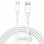 C&acirc;ble Baseus USB-A vers USB type-C - Sync Charging Blanc