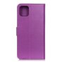 &Eacute;tui portefeuille en similicuir pour iPhone 12 Pro Max - violet