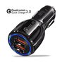 Chargeur de voiture &agrave; double prise allume-cigare USB 30Q - Chargement rapide noir