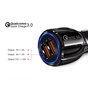 Chargeur de voiture &agrave; double prise allume-cigare USB 30Q - Chargement rapide noir