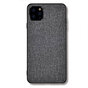 &Eacute;tui en tissu et &agrave; texture de tissu pour iPhone 12 et iPhone 12 Pro - gris