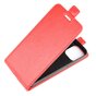 &Eacute;tui &agrave; rabat en cuir artificiel compatible avec iPhone 12 mini - rouge