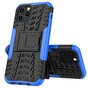 Coque en TPU antichoc antichoc pour iPhone 12 et iPhone 12 Pro - Noire avec Bleu