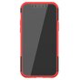 Coque antichoc et TPU absorbant les chocs pour iPhone 12 et iPhone 12 Pro - Noire avec rouge