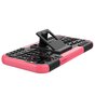 Coque en plastique antichoc et TPU absorbant les chocs compatible avec iPhone 12 et iPhone 12 Pro - noir avec rose