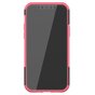 Coque antichoc et TPU absorbant les chocs pour iPhone 12 et iPhone 12 Pro - noire avec rose