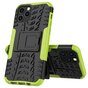 Coque en TPU antichoc antichoc pour iPhone 12 et iPhone 12 Pro - noire avec vert