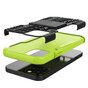 Coque en TPU antichoc antichoc pour iPhone 12 et iPhone 12 Pro - noire avec vert