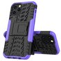 Coque TPU absorbant les chocs compatible avec iPhone 12 et &agrave; l&#039;iPhone 12 Pro - noir avec violet