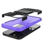 Coque TPU absorbant les chocs compatible avec iPhone 12 et &agrave; l&#039;iPhone 12 Pro - noir avec violet