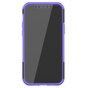 Coque TPU absorbant les chocs compatible avec iPhone 12 et &agrave; l&#039;iPhone 12 Pro - noir avec violet