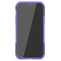 Coque en TPU antichoc antichoc pour iPhone 12 et iPhone 12 Pro - noire avec violet