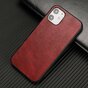 &Eacute;tui en similicuir aspect cuir pour iPhone 12 mini - rouge