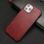 &Eacute;tui en cuir artificiel aspect cuir compatible avec iPhone 12 et iPhone 12 Pro - rouge