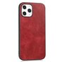 &Eacute;tui en similicuir aspect cuir pour iPhone 12 Pro Max - rouge