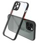 Coque en plastique transparent compatible avec iPhone 12 Pro Max - transparente avec du noir